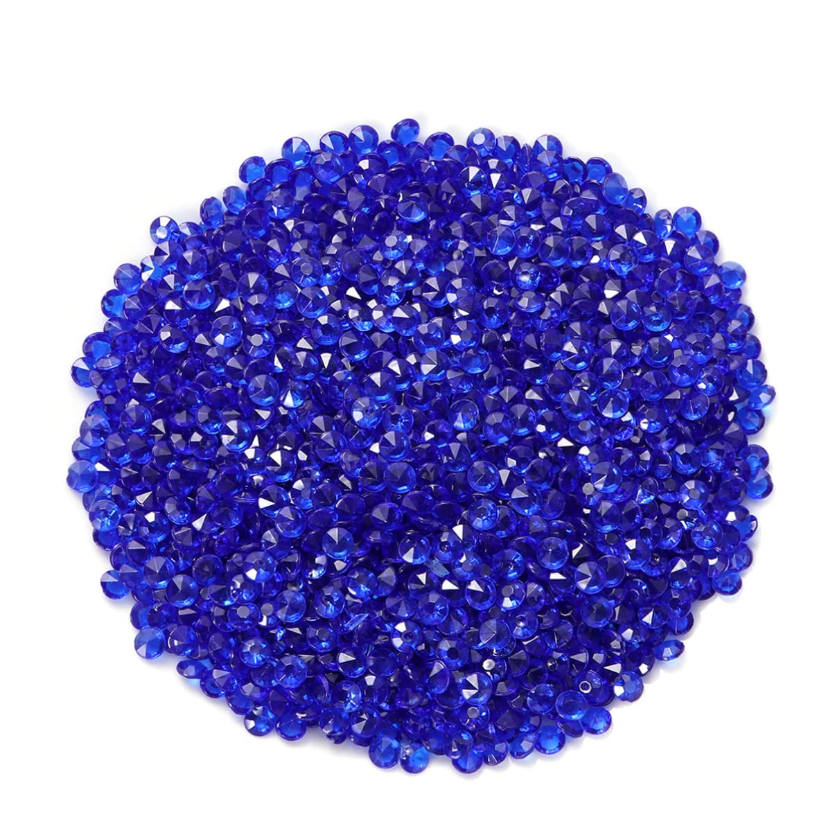 EXCEART 2000pcs 4. 5mm Crystal Vase Fillers Fake Diamonds Clear Acrylic Diamonds Crystals Gems Acrylic Gem Table Scatter Crystals- Dark Blue