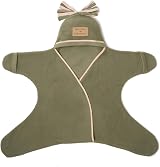 Clair de Lune Star Fleece Baby Wrap 0-6 Months Sage Green