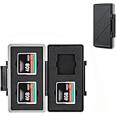 4 Slots CF Card Holder, Water-Resistance Anti-Shock Compact Flash Card Case Storage for Canon 400D 350D 50D 40D 30D 7D Mark II 7D 5DS R 5D Mark IV III II 1D Mark II Nikon D810 D800