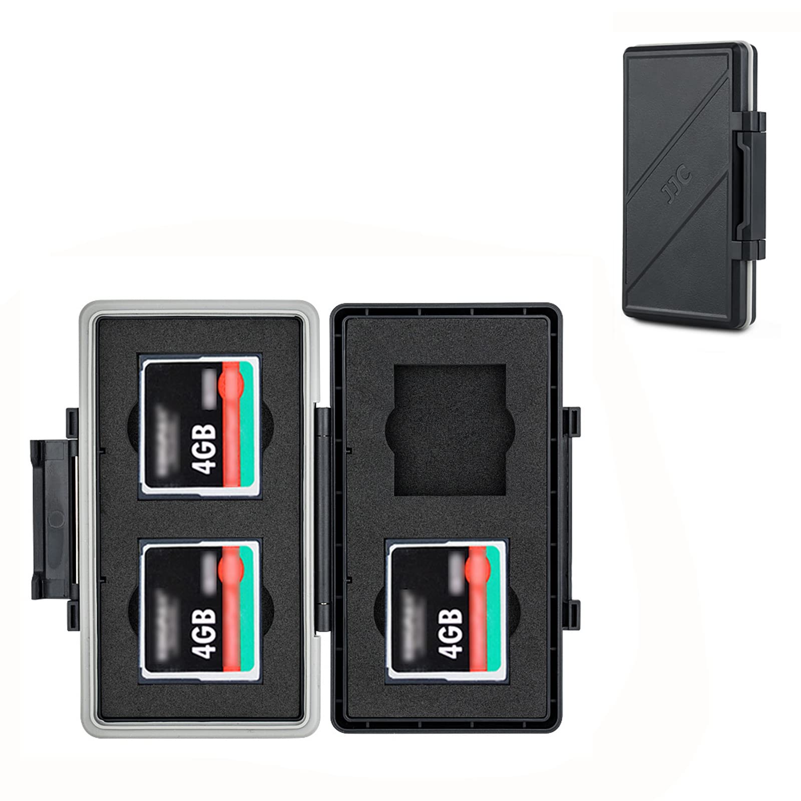 4 Slots CF Card Case Holder Water-Resistance Anti-Shock Compact Flash Card Memory Card Protector Case for Canon 400D 350D 50D 40D 30D 7D Mark II 7D 5DS R 5D Mark IV III II 1D Mark II Nikon D810 D800