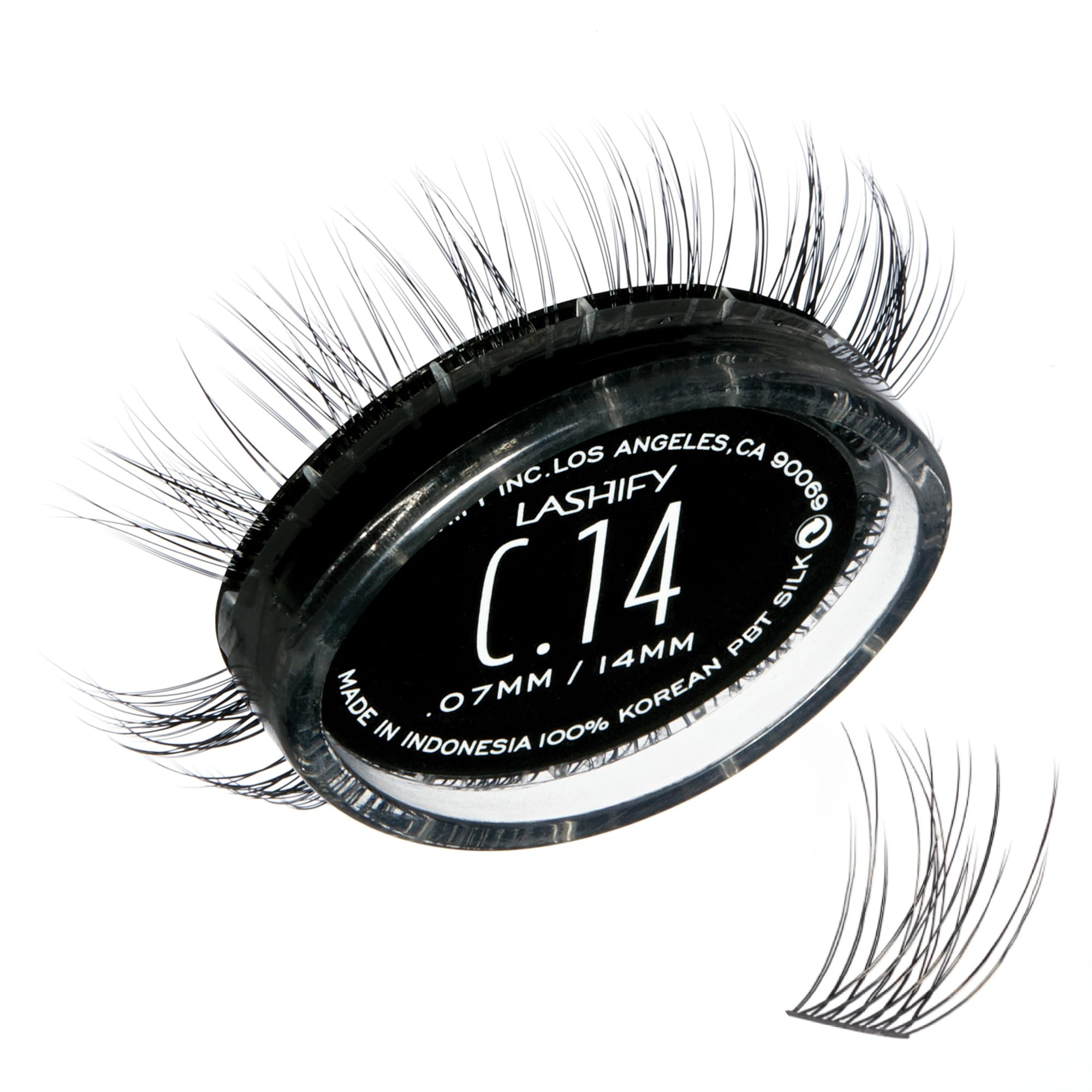 Lashify Curl 14mm Gossamer DIY Eyelash Extensions Refill, Black, Easy False Eyelashes for a Natural Look — image 1