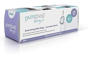PurePail Hang It Refill Bags (25 Count) – Odor Control for On-the-Go – Neutralize Odors with a Light Lavender Scent – For Use with PurePail Hang It