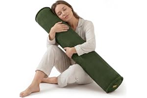 Ailuteie Long Pillow for Bed – Corduroy Round Bolster Pillow for Adults, Decorative Body Pillow for Sleeping or Sofa Support,