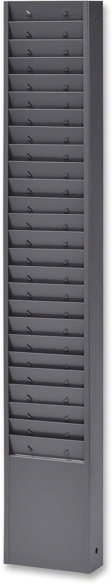 Edsal Sandusky 0800-1 Time Card Rack, Steel, 25 Pocket, 17.8 cm Height, 11.1 cm Width, 5.1 cm x 76.5 cm x 12.7 cm, Grey (Pack of 5)