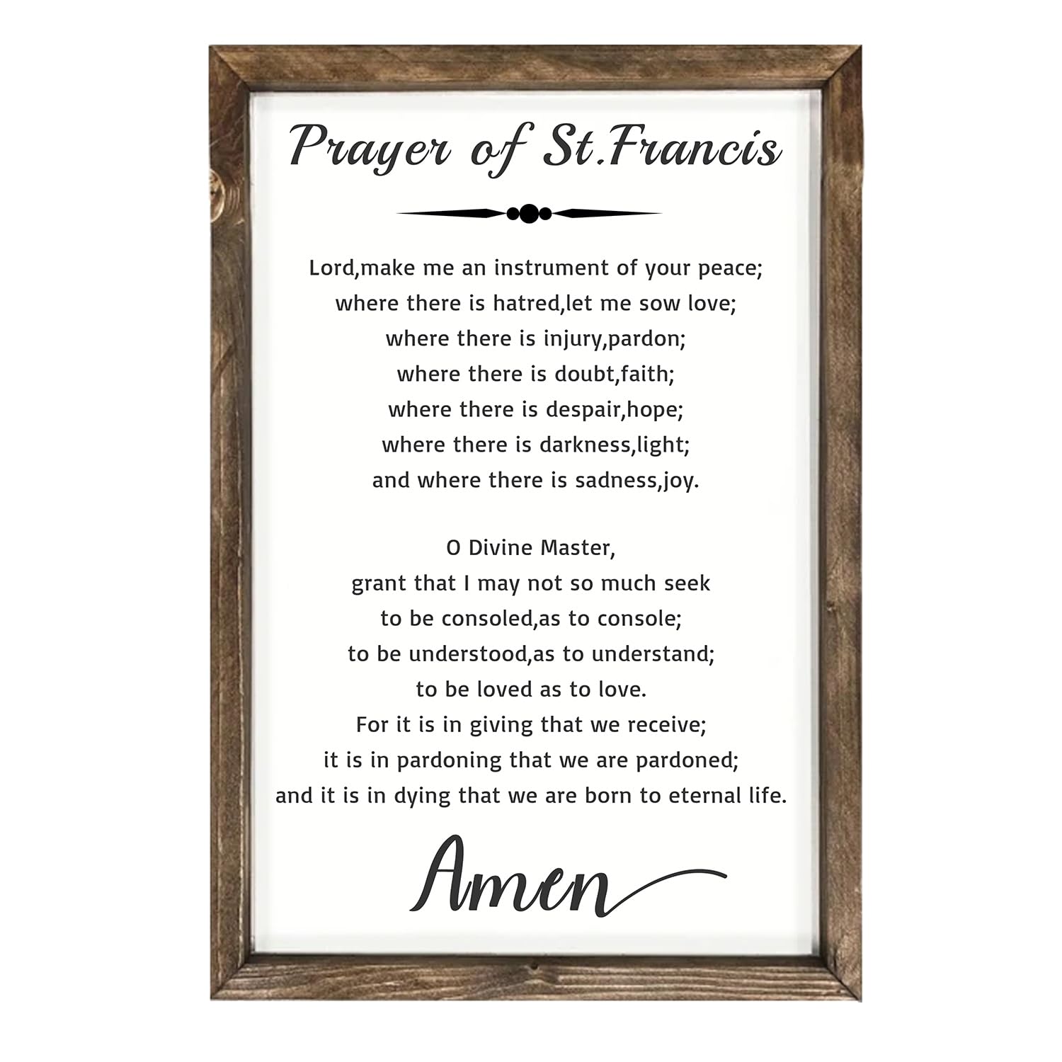 Photo 1 of Dazingart Prayer Of St.Francis Wall Art , Farmhouse Christian Scripture Wood Signs , Rustic Francis Of Assisi Prayer Quotes Saint Francis Catholic Gifts , Bible Verse Quotes Christmas Gift (prayer of st francis)