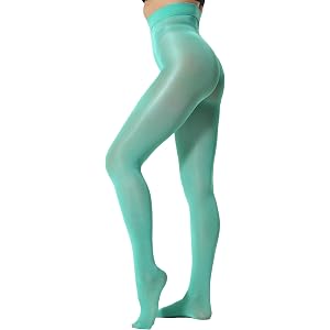 CozyWow Shaping Tights for Women, 80D Shimmery Pantyhose for Dance, High Waist Glossy Stockings for Ballet, Daily Wear