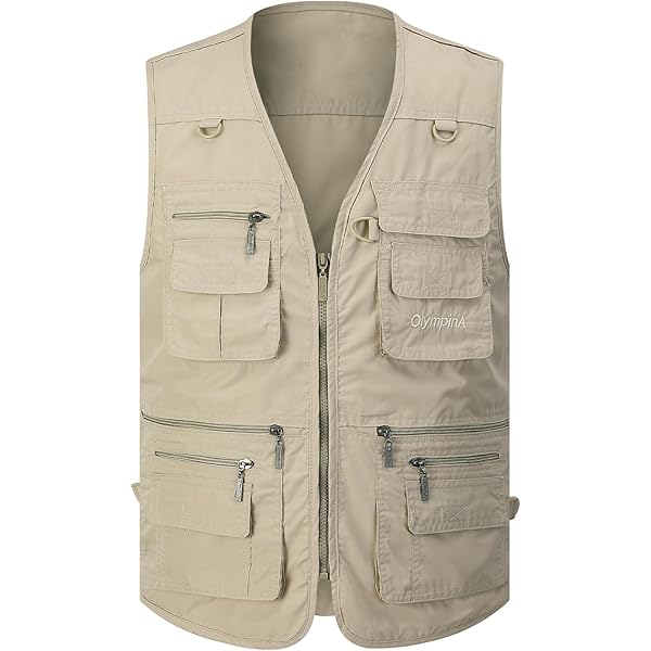 Amazon.com: Men Multi-Pocket Classic Waistcoat Unloading