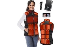TODWARM Heated Vest Women 15 Heated Zones with Battery Pack Included,Heating Electric Vest for Winter Outdoor Activities