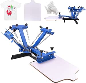 Seeutek Screen Printing Press 4 Color 1 Station Silk Screen