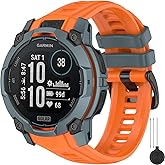 Miimall Silicone Band for Garmin Instinct 3/E 45mm Sport Strap, 22mm/26mm Waterproof Adjustable Watch Bracelet Replacement Wristband for Garmin Instinct 3 SOLAR/AMOLED for Men and Women