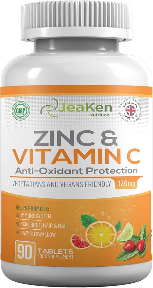 Vitamin C and ZINC Tablets Daily Dose of Vitamin C and Zinc