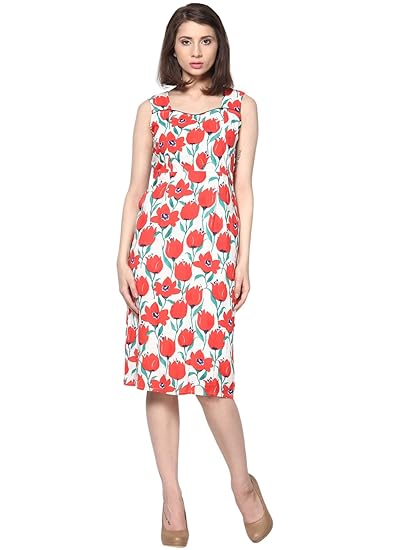 red floral bodycon dress