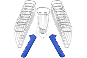 MABCIRY 21 PCS Miter Spring Clamp Kit, Stainless Steel Miter Clamp with Spring Loaded Pliers for Woodworking Picture Frames W