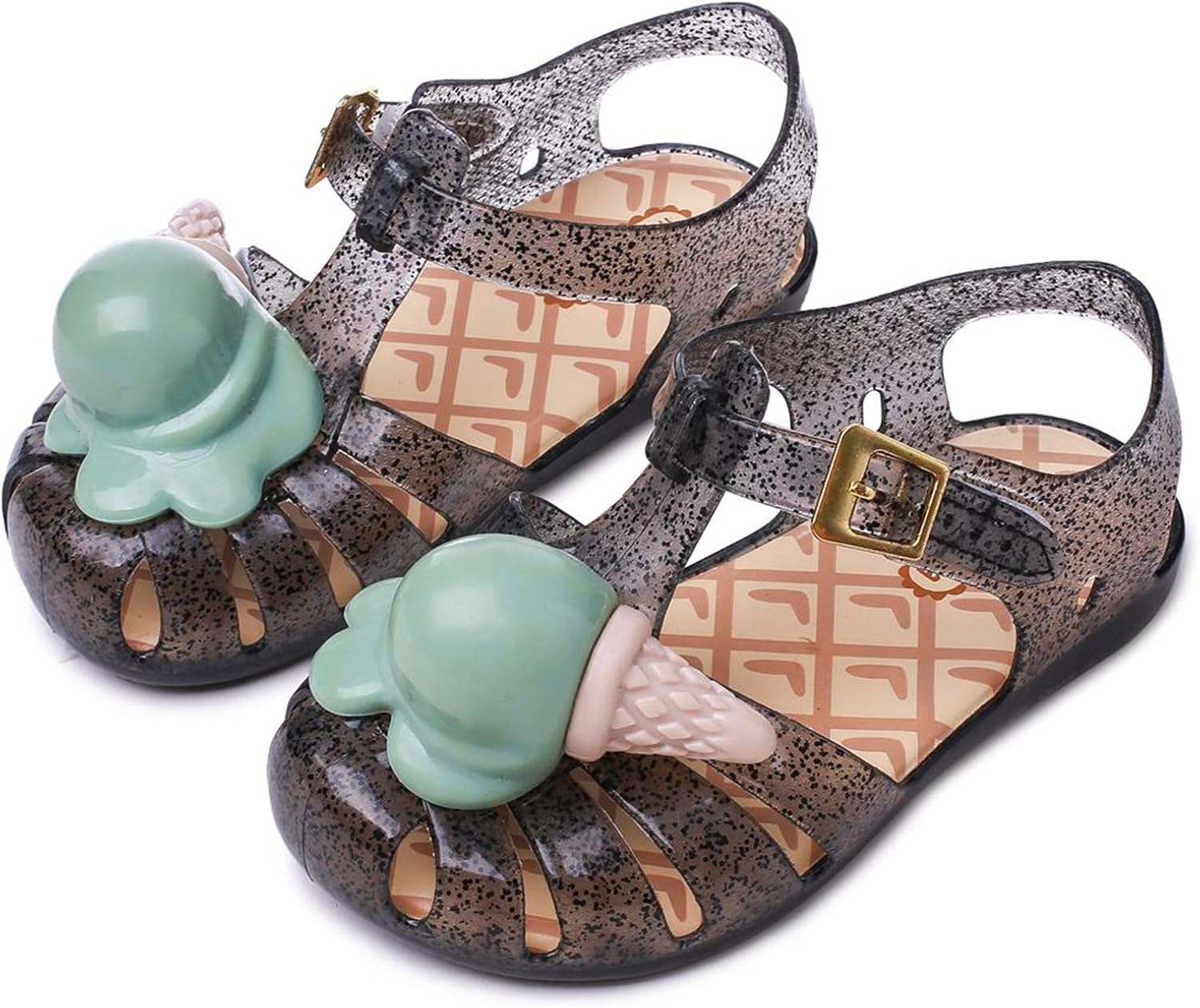 Amazon.com | Conch Shoe Slingback Sandal Ice-Cream Style Girls Sandals Soft PVC Hook Loop Girls 