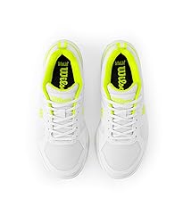 WILSON Women's Sneaker, White/Safety Yellow, 6