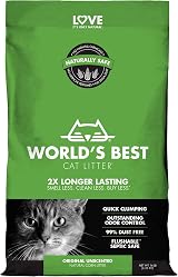 World's Best Cat Litter 14lb Original Unscented - Lightweight, Flushable