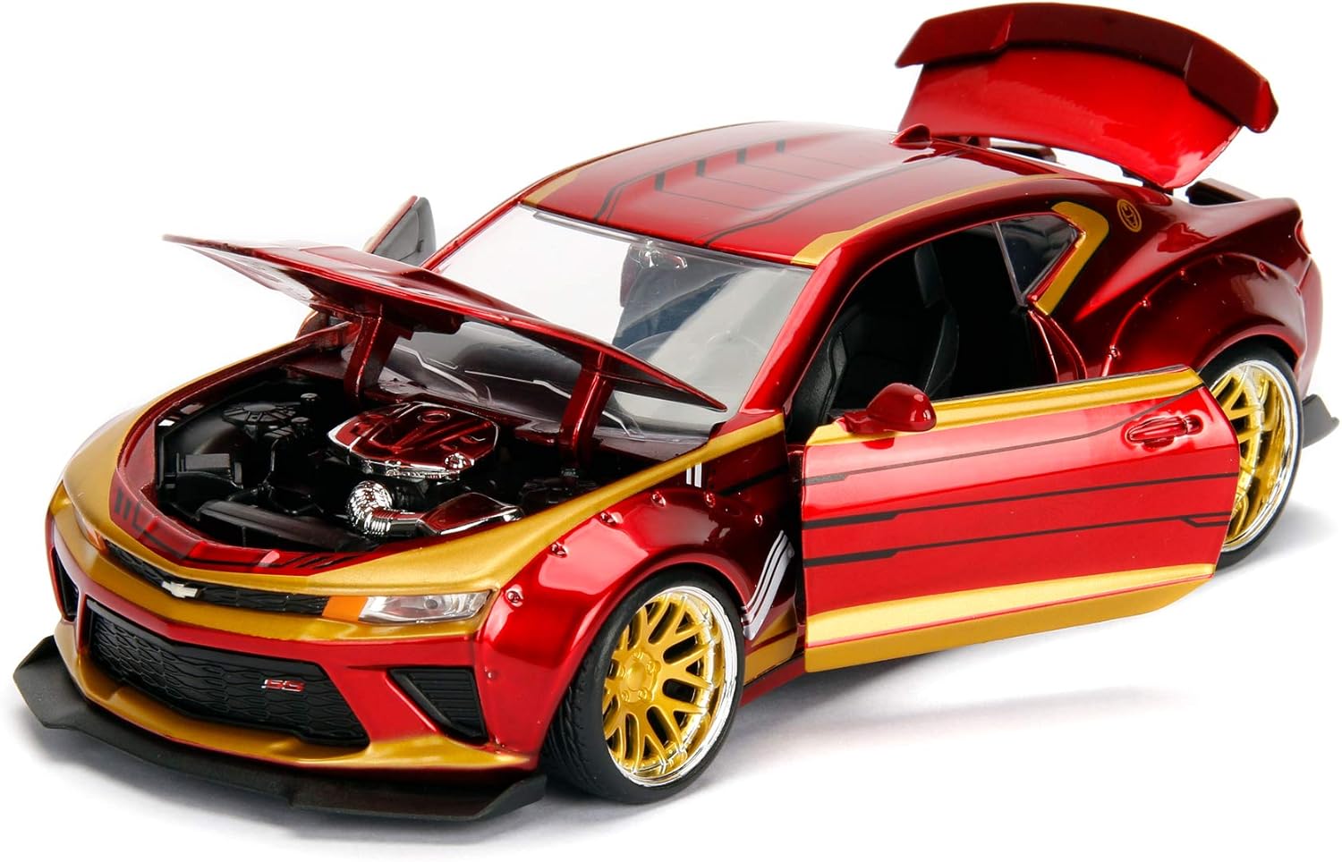 MARVEL IRONMAN 2016 CHEVY CAMARO SS 1:24 SCALE DIE-CAST CAR, Multi-coloured - Image 5