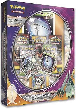 Amazon Com Pokemon Ultra Beasts Gx Premium Collection Featuring Pheromosa Celesteela Toys Games