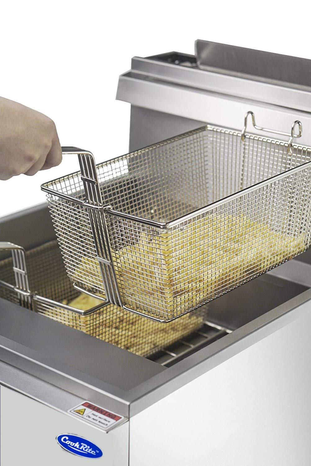 CookRite ATFS40 Commercial Deep Fryer with Baskets 3 Tube