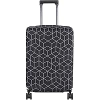 HYPER VENTURE Washable Luggage Cover - Fashion Suitcase Protector Fits 18-22 Inch Luggage (Black Maze, S)