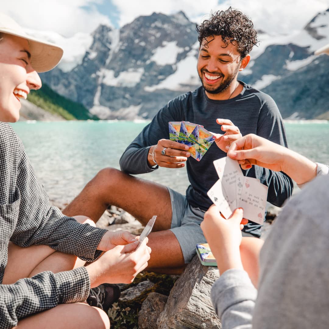 Basecamp Cards: Original Edition Conversation Starters - 52+2 Family Friendly Unique Questions - Family Conversation Cards - Playing Cards - Fun Family Activity