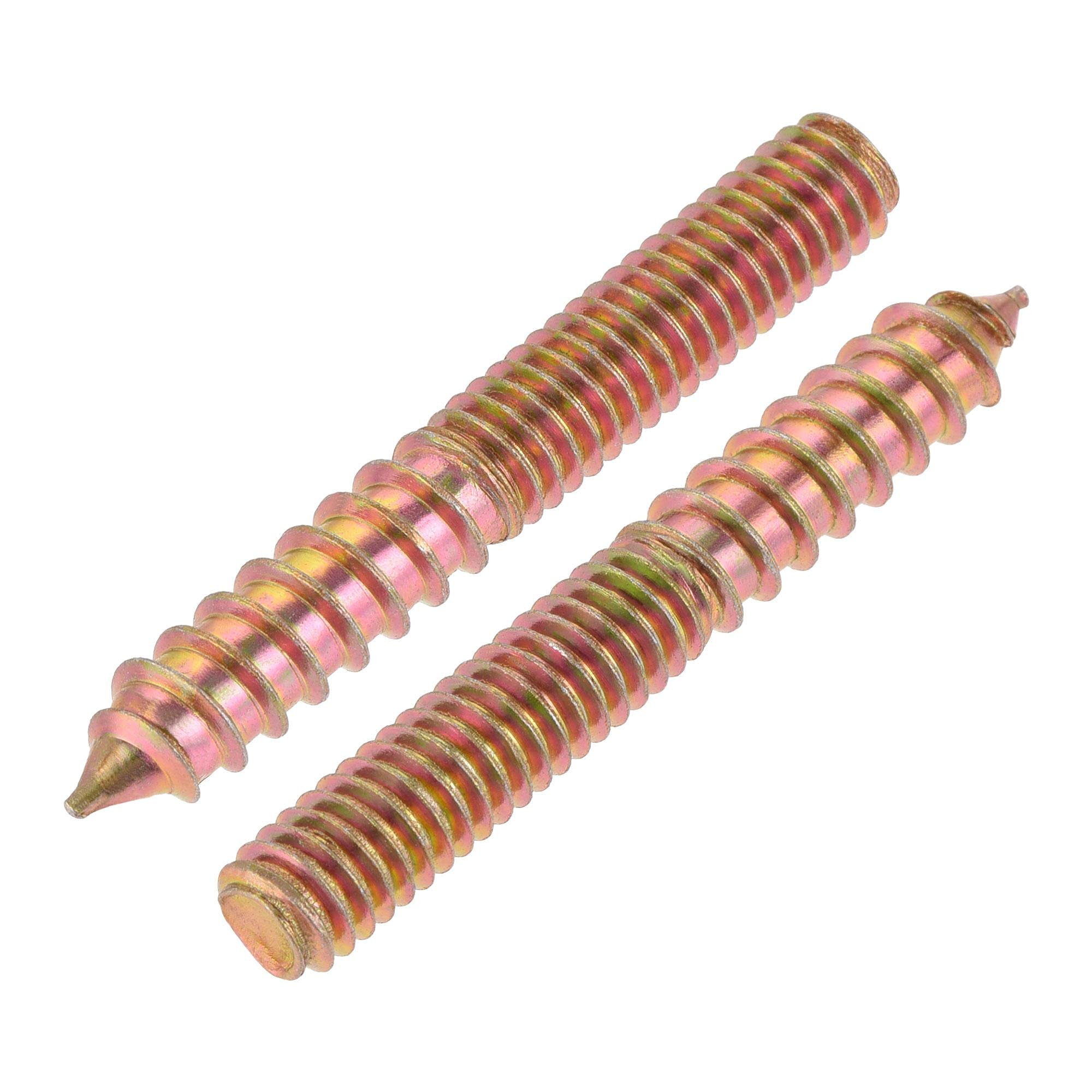 sourcing map 5/16-18 x 2-1/4" Hanger Bolts Double Head Dowel Screw for Wood Furniture 10pcs