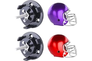 JAZBREY 2 Pack Football Helmet Wall Mount Display Holder Hanger for Full or Mini Helmet, Floating Case Shelf Stand, Black