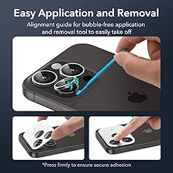 ESR 2 Pack Camera Lens Protector for iPhone 15 Pro