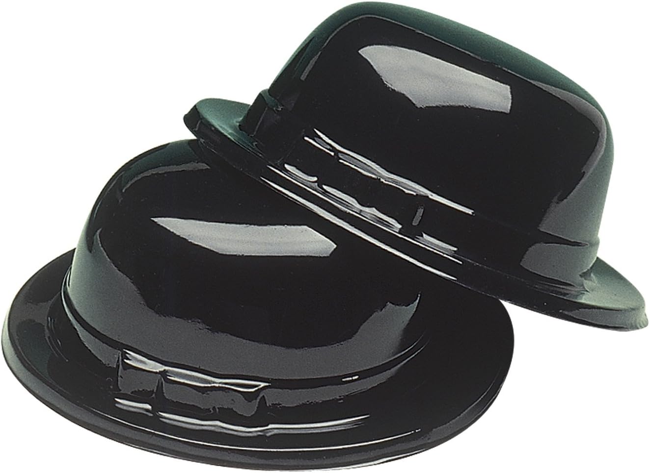 BLACK BOWLER HAT PLASTIC FOR FANCY DRESS ACCESSORY Amazon.co.uk Toys