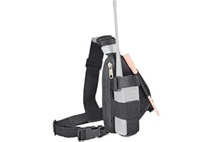 HYSHIKRA Universal Radio Chest Pack, Walkie-Talkie Nylon Holder, Holster Case Pouch Front Pack Accessories for Baofeng UV5R K