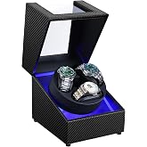 Anyasun 3 Watch Winder for Automatic Watch,Japanese Quiet Motor | Ideal Gift for Watch Collectors:4 Modes Keep Accurate;Smart Open‑Stop Protection;LED Light;Adjustable Pillows;USB-C Power