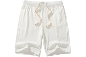 AMY COULEE Men's Casual Classic Shorts Athletic Cotton Sweat Shorts with Drawstring