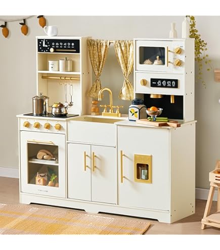 Cafetera De Juguete De Madera KidKraft – Con Cápsulas, Taza, Leche Y Accesorios, Estilo Espresso Realista, Para Niños 3+ Años