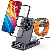 Magnetic Wireless Charging Station for Samsung, 3-in-1 Foldable Fast Charger for Galaxy S25/S24/S23/Z Fold & Flip 7/6/5, Galaxy Watch 8/7/6/5 Pro/Ultra & Buds, SwanScout 708SM (Need Magnetic Case)