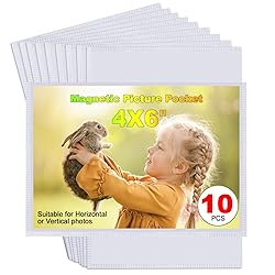CHUNNIAO 10PCS White Magnetic Picture Frames For 4