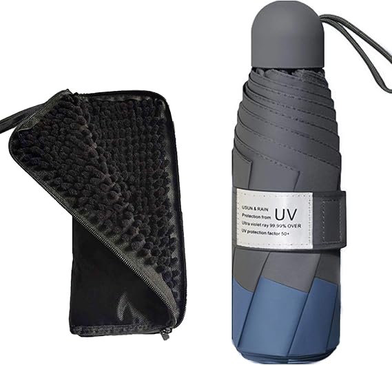 Amazon Co Jp 折りたたみ傘 晴雨兼用 ｕｖカット レディース メンズ コンパクト おりたたみ傘 日傘 吸水カバー付き 折り畳み傘 青 服 ファッション小物