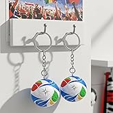 2PCS 1:1 Replica Soccer Keychain World Cup Design 2026 Soccer Ball 1.5 inches Keychain and Football keychain soccer Accessories for Men 2026 Football Keychains Backpack Charm Sports Soccers Gifts