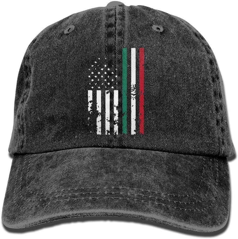 Miedhki Unisex Adjustable Denim Fabric Baseball Caps American Mexican Flag Dad Hat Unisex34
