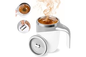 BAUFIX Automatic Magnetic Self Stirring Mug, 2025 New Automatic Mixing Cup Stirring Coffee Mug, Stainless Steel Coffee Mug Stirrer Auto Stirring Coffee Mug for Milk (White)
