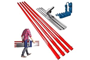 RUPERTOOL Concrete Bull Float Tools Kit, Aluminum Magnesium Alloy Float 48'' x 8", for Concrete Finishing, with Carrying Plastic Tool Box and Belt