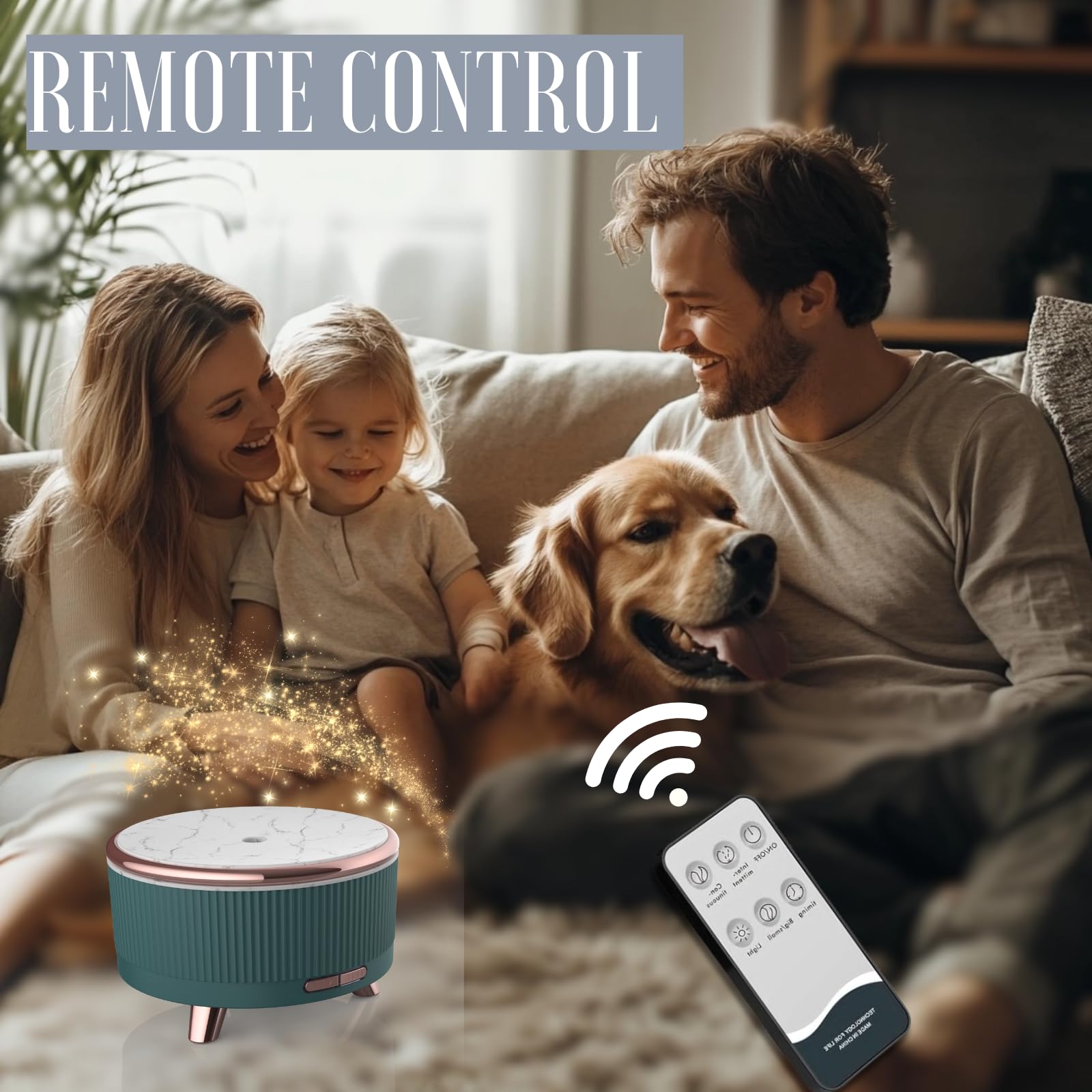 for Mom from Daughter Son Kids,500 ML Essential Oil Aromatherapy Diffuser - Quiet, Long-Lasting Aroma - Room Diffuser for Home, Office, and Large Rooms