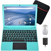 HBESTORE 10.1Inch Laptop,Quad-Core Processor with Android 12.0 OS,2GB RAM,64GB EMMC,Built-in Camera,WiFi,USB Interface,Tpye-C Charging for Learning and Entertainment (Blue 2GB+64GB)