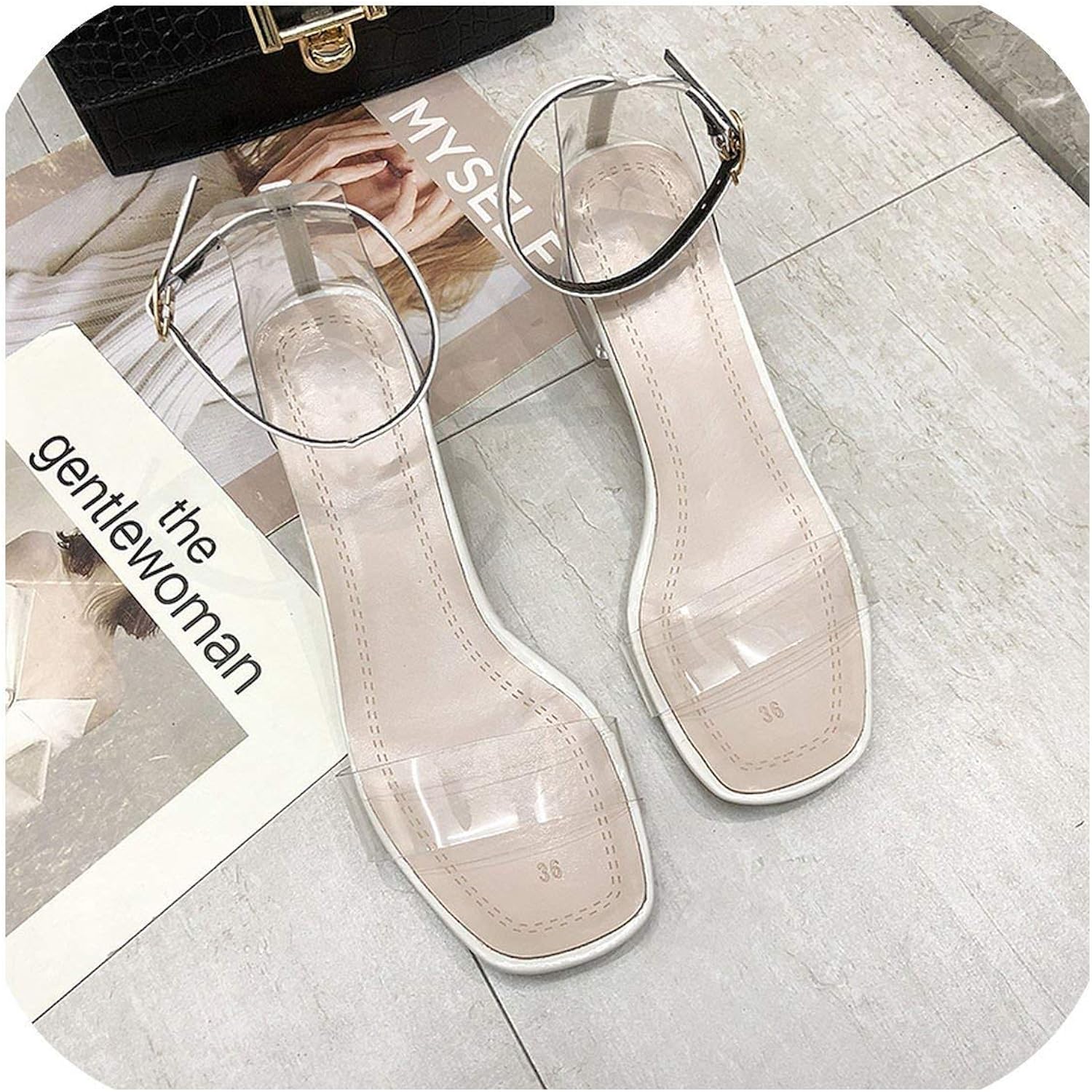 transparent gladiator sandals