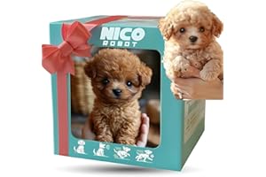 ubararyen AI Robot Dog, Smart Robotic Dog That Acts Like a Real Puppy, Nicoo - My Realistic Robot Puppy - Walking, Barking, Tail Wagging (Set B)