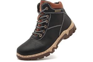 Women Mid Hiking Boots Outdoor Non Slip Backpacking Trekking Lace up Walking Trails（G. Black.US8）