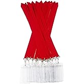 YOYOGO 12 Pack Cruise Lanyard with Waterproof ID Card Holder, Colorful Solid Color Durable Lanyard with Badge ID Holder for Badge Card and Carnival Sail (Red)