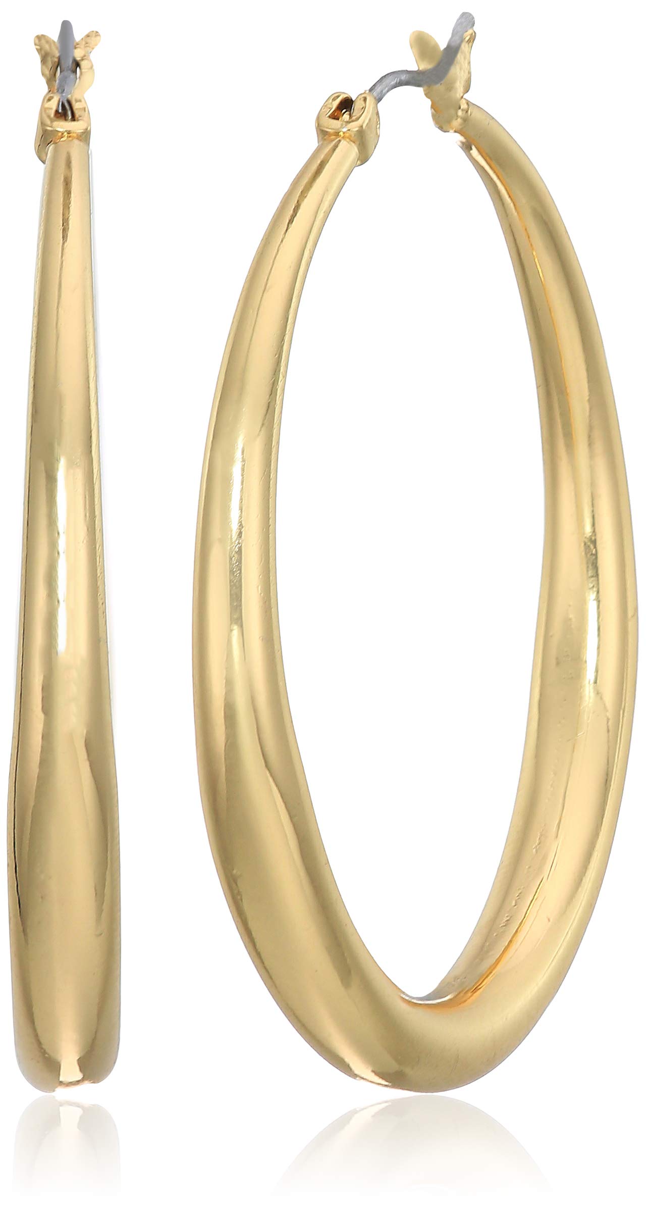 Anne Klein Pendientes de aro cónicos medianos en tono dorado para mujer