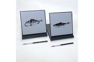 2 Pack Parallel Halo Water Drawing Board Mini Zen Buddha Meditation Drawing Board Paint with Water for Relaxation, Small Travel Size Magic Drawing Watercolor with Brush