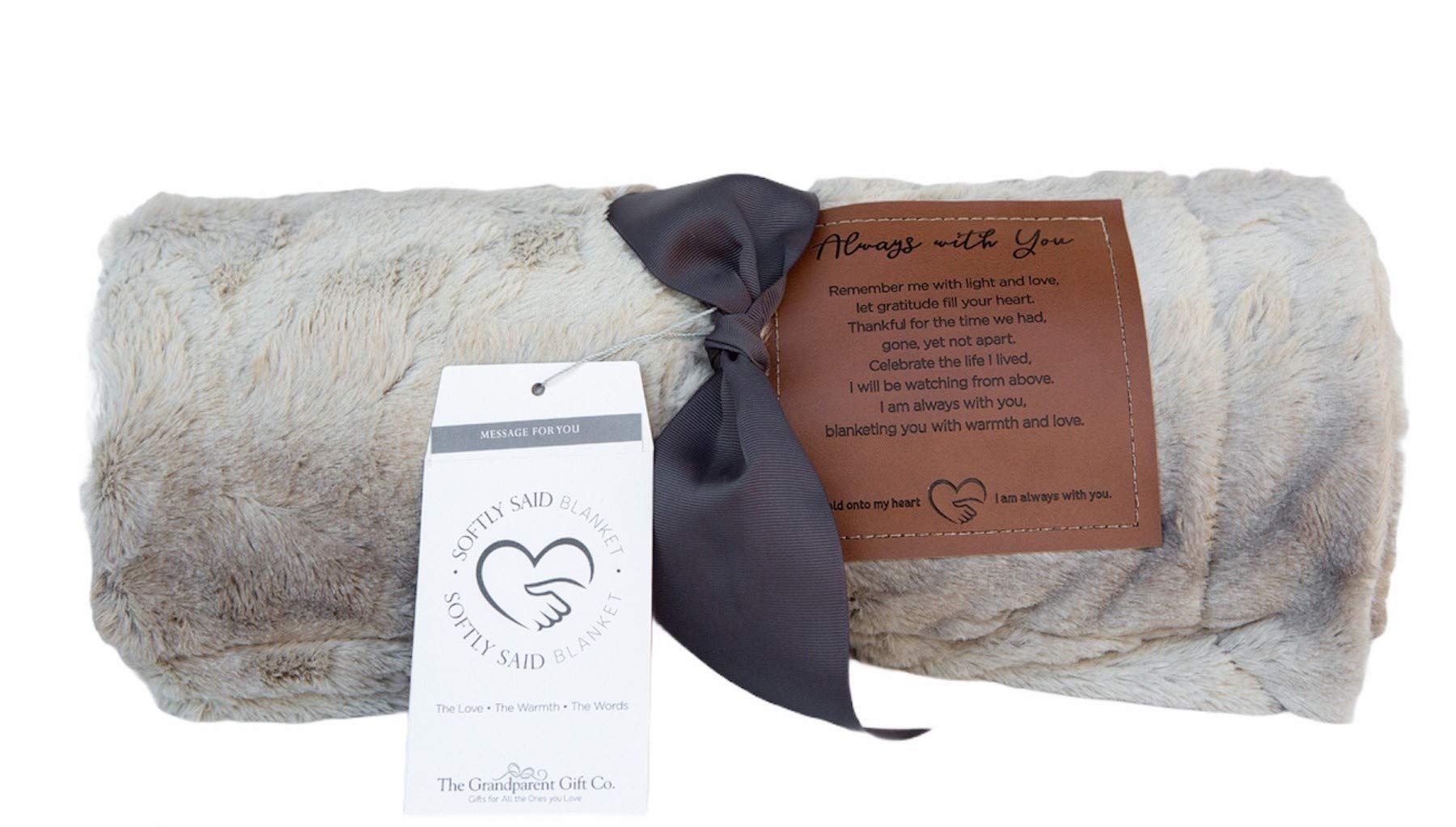 The Grandparent Gift Co. Always with You Memorial Blanket- Thoughtful Sympathy Gift to Remember Lost Loved Ones