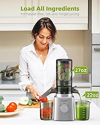 Cold Press Juicer with 8 Juice Bottles